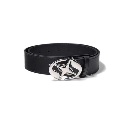 Retro Personalized Black Metal Buckle Belt For Women