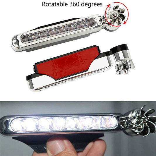 2pc Wind-Powered RGB LED Car DRL & Motorcycle Running Lights