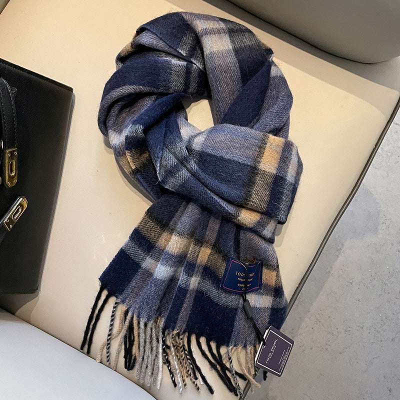 Men's Wool Scarf Wool Scarf Men's Winter Red New Style Fr | Ectron Online