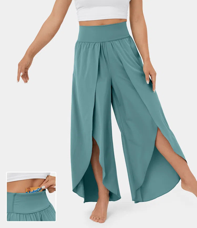 Buy Women's Loose Split Yoga Pants - Summer Fashion Wide Leg Pants | Ectron Online