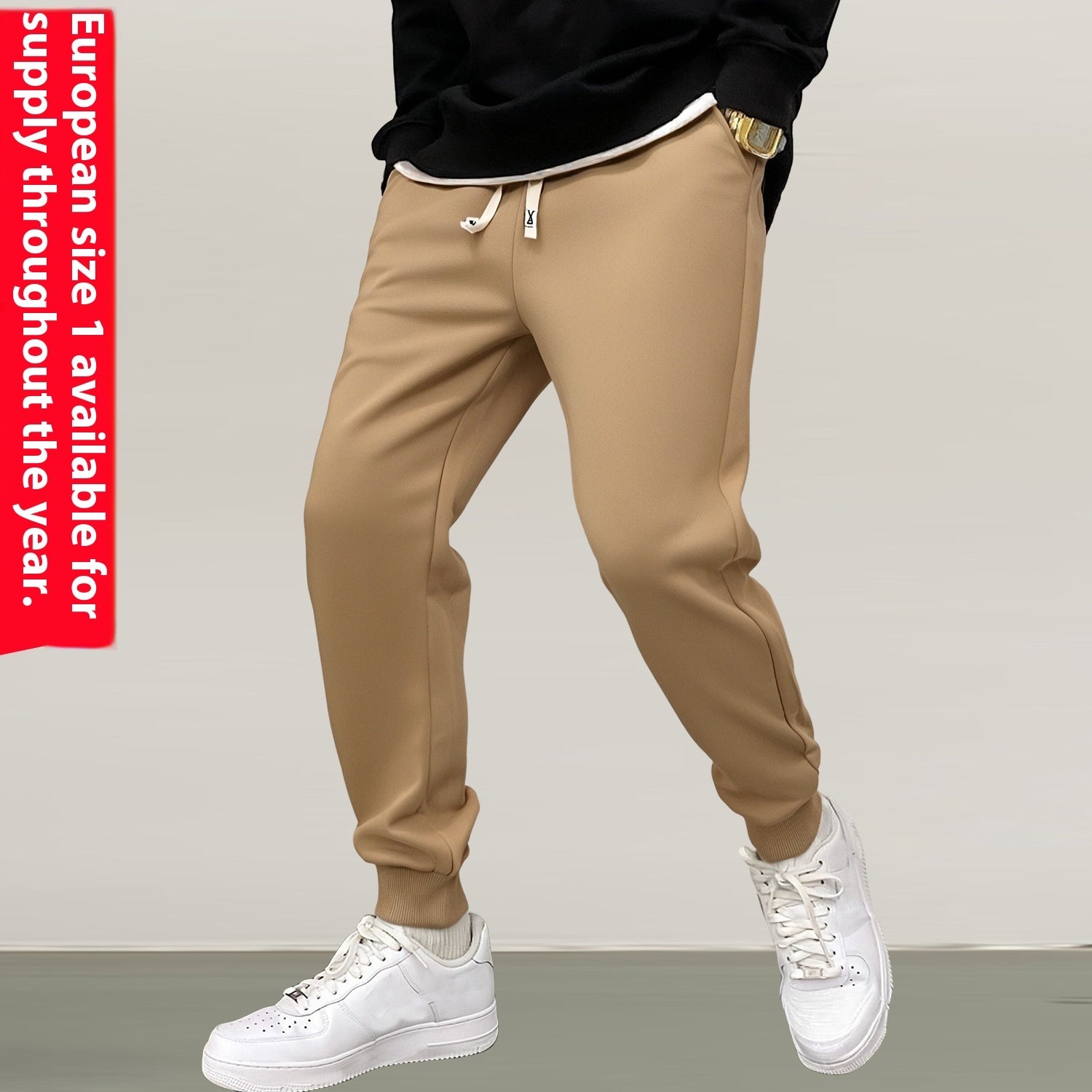 Loose Ankle-Cuff Sweatpants for Men Pants Men Ankle-tied Sweatpants Spring A | Ectron Online