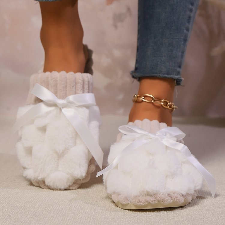 Fluffy Women's Indoor Warm Non-slip Plush Cotton Slippers Fluffy Women's Indoor Warm Non-slip Plus | Ectron Online