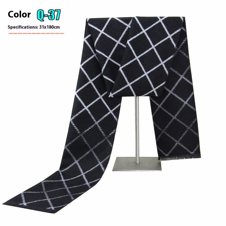 New Men's Cashmere-Like Striped Scarf New Men's Winter Warm Cashmere-like Stri | Ectron Online