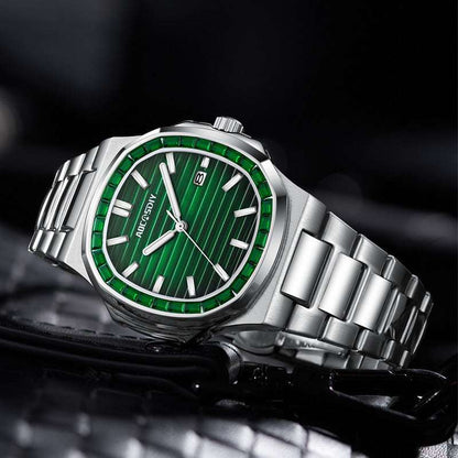 Men's Diamond Luminous Watch 2024 Men's Fashion Diamond Luminous Quar | Ectron Online