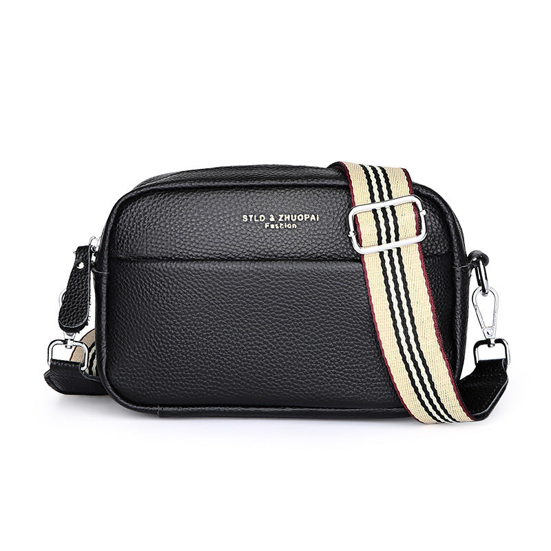 Top Layer Cowhide Small Square Bag for Women Fashion Simple Shoulder Messenger Bag To | Ectron Online