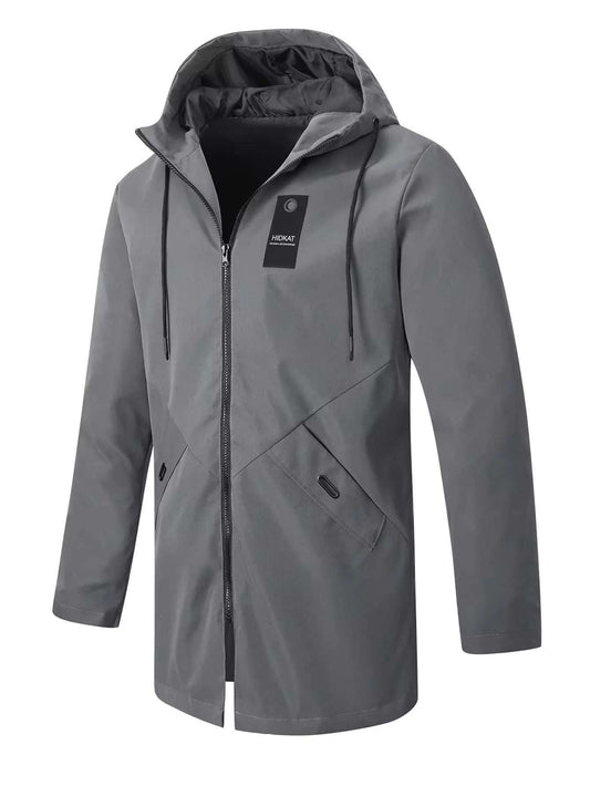 Men's Mid-Length Hooded Shell Jacket Mid-length Men's Hooded Casual Workwear | Ectron Online