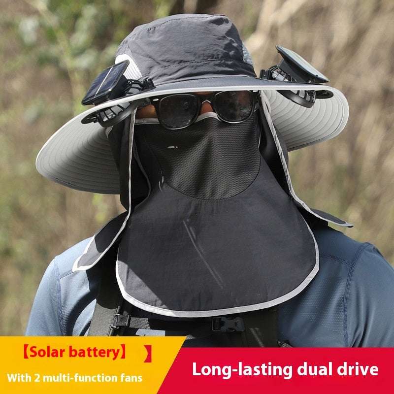 Solar Fan Sun Hat – Quick-Drying Outdoor Big Brim Protection Quick-drying Solar Fan Outdoor Big Brim | Ectron Online