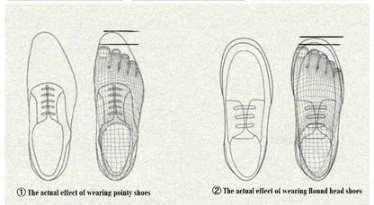 Pointed Toe Business Formal Wear Leather Shoes