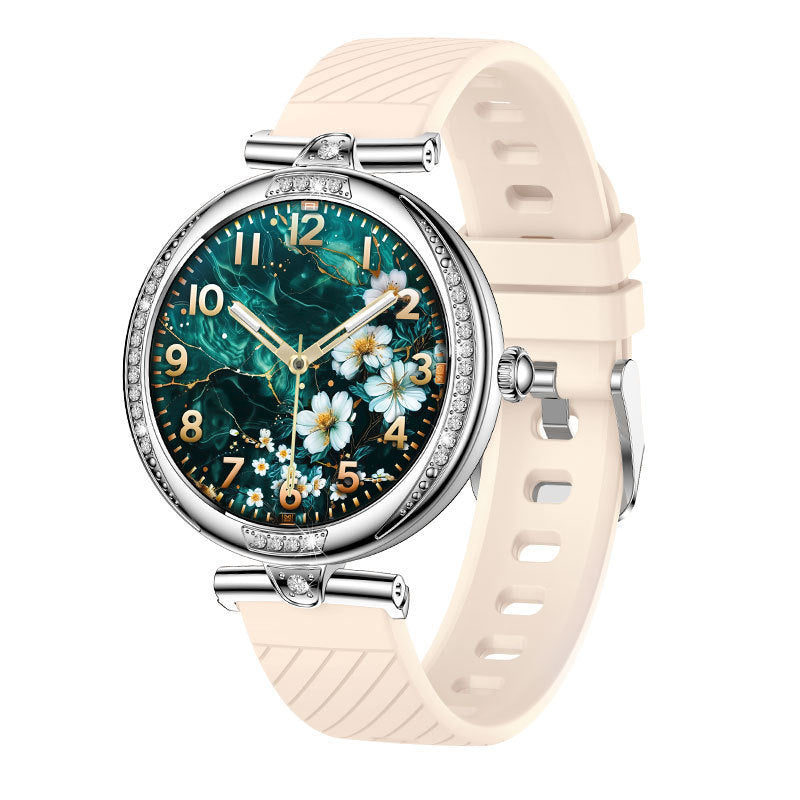 {{ brand }} Heart Rate Blood Oxygen Monitoring Bluetooth Calling Smart Watch Silver Silicone - Heart Rate Blood Oxygen Monitoring Bluet