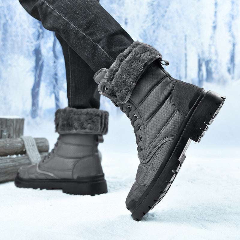 Men’s New Outdoor Plus Cotton High-Top Fashion Boots

