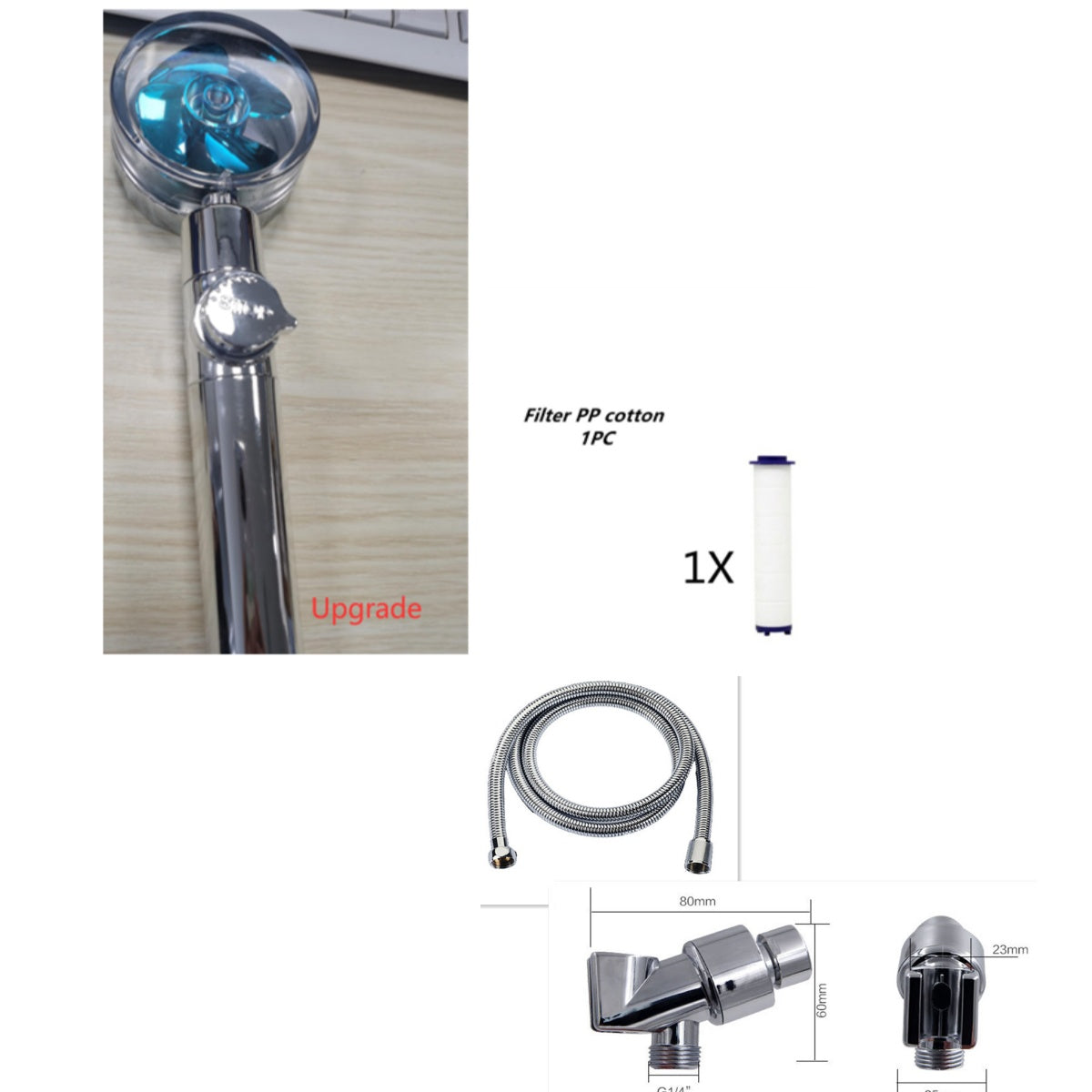 Turbo Propeller Shower Head with Water Saving & High Pressure Flow New Turbo Propeller Shower Head Water | Ectron Online