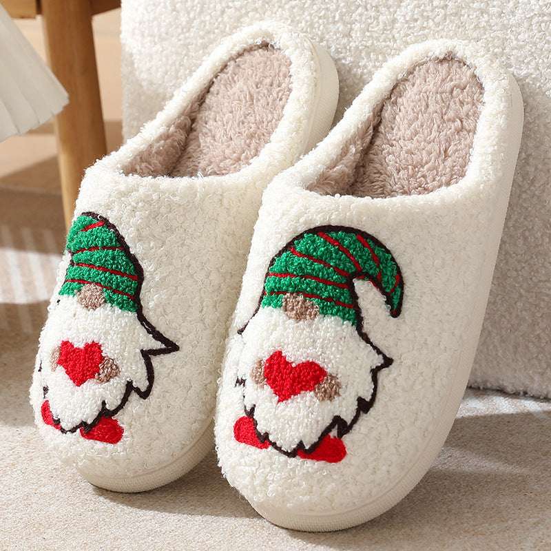 Cute Santa Claus Slippers – Warm Christmas Couple Indoor Shoes Cute Cartoon Santa Claus Home Slippers C | Ectron Online