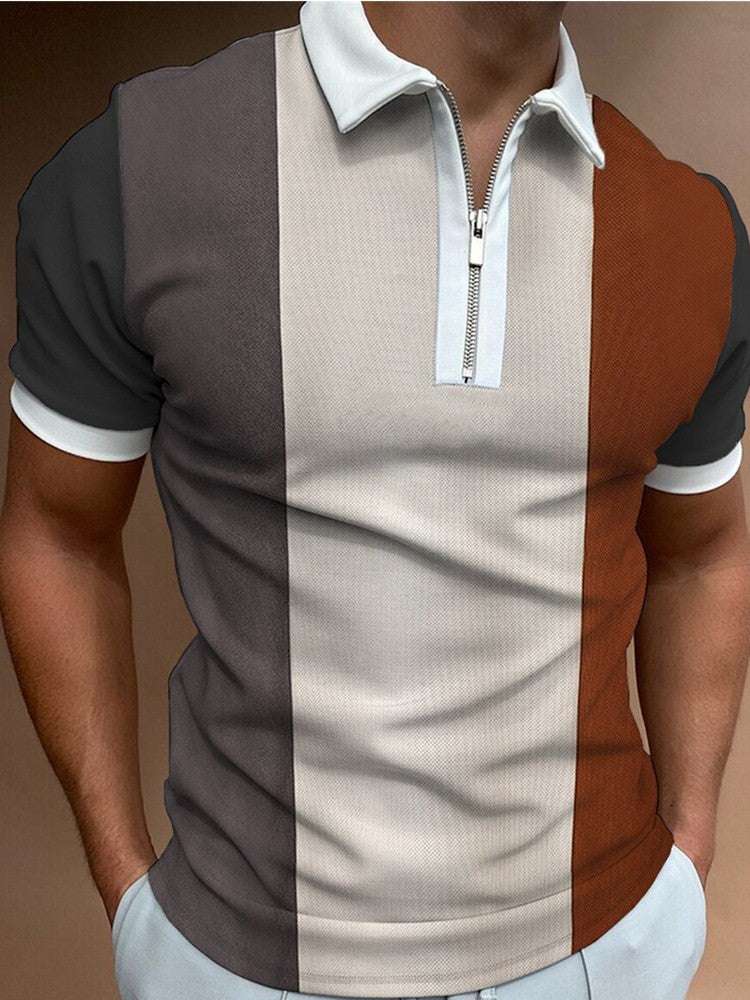 Classic Men's Polo T-Shirt - Premium Cotton Short Sleeve Polo Casual Multicolor Men's Coat Lapel | Ectron Online
