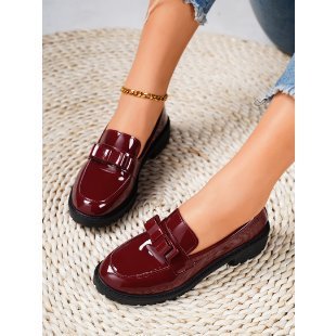 Glossy Tassel Loafers - Mid-Heel Retro Patent Leather Patent Leather Glossy Tassel Mid Heel Re | Ectron Online