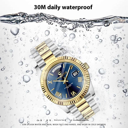 Men's Fashion Quartz Watch Fashion Men's Watch Steel Band Large Dia | Ectron Online
