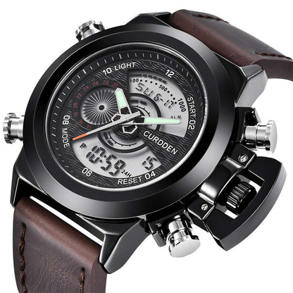 Men's Double Display Sports Watch Fashion Belt Multi-functional Double Dis | Ectron Online