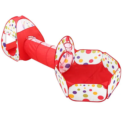 3-in-1 Kids Play Tent Set 3 In 1 Child Crawl Tunnel Tent Kids Play | Ectron Online