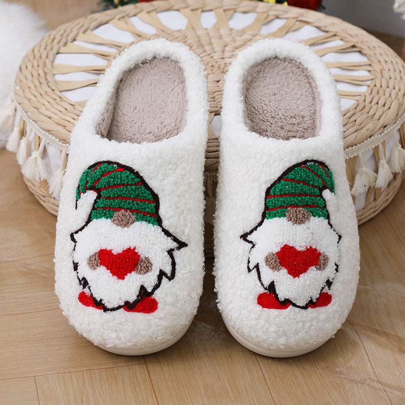 Cute Santa Claus Slippers – Warm Christmas Couple Indoor Shoes Cute Cartoon Santa Claus Home Slippers C | Ectron Online