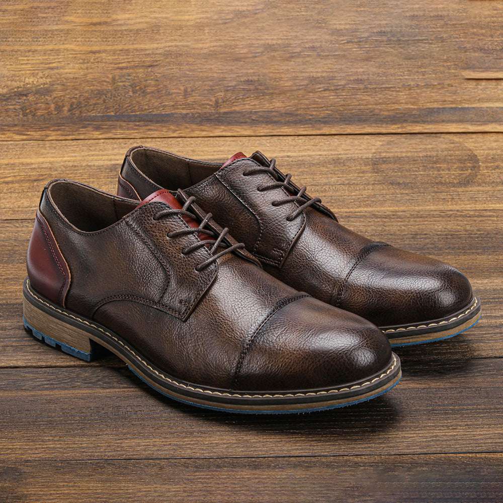 Men's Fashion Summer Retro Plus Size Leather Shoes