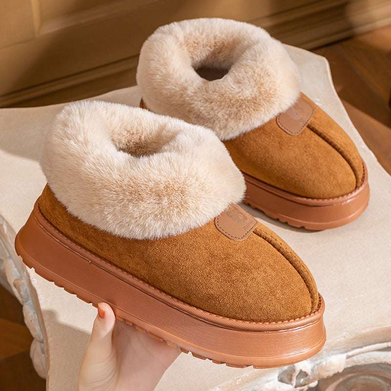 Women's Fleece-Lined Thermal Cotton Shoes Female Fleece-lined Thickening Thermal C | Ectron Online