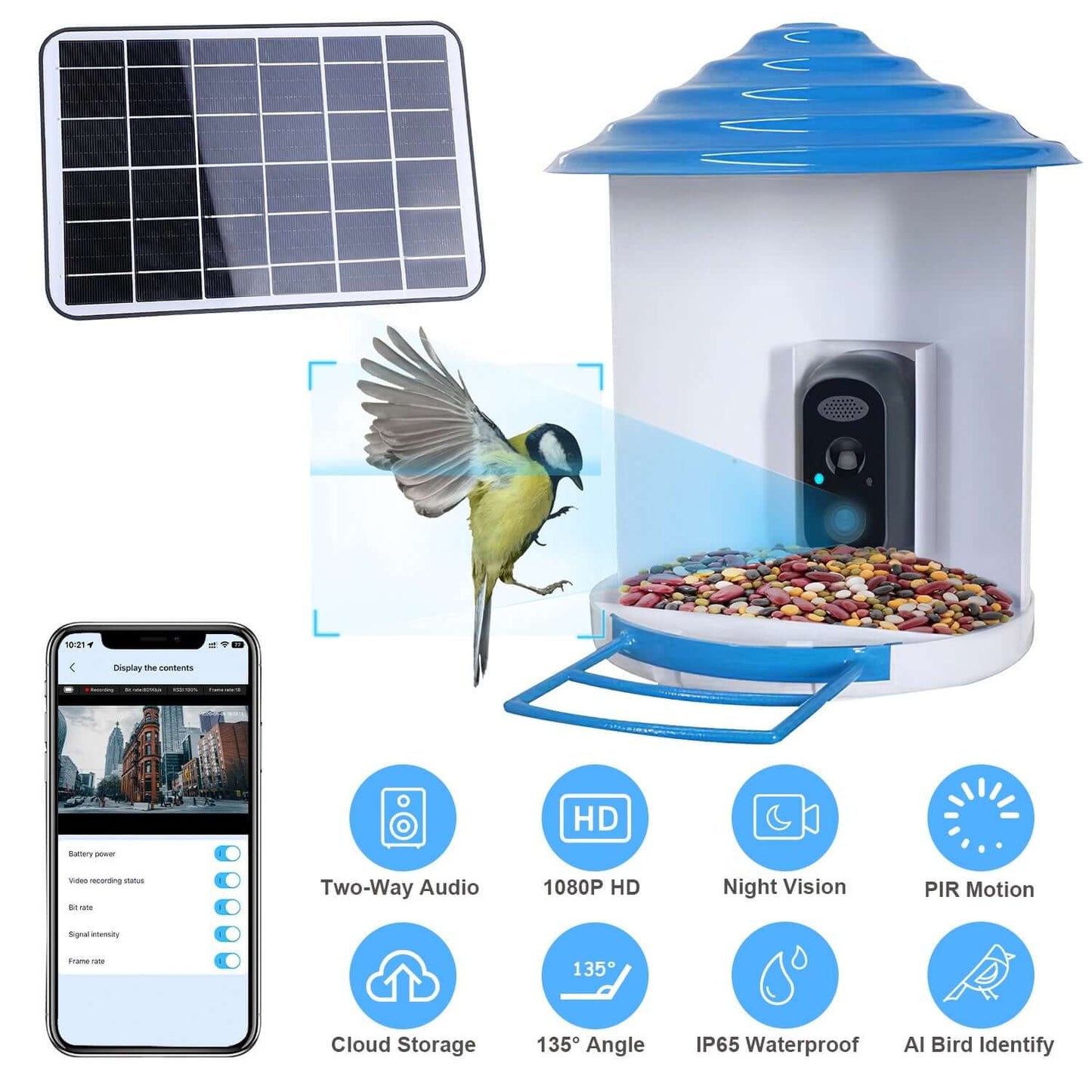 Smart Bird Feeder with Solar Camera Smart Bird Feeder With Solar Powered Cam | Ectron Online