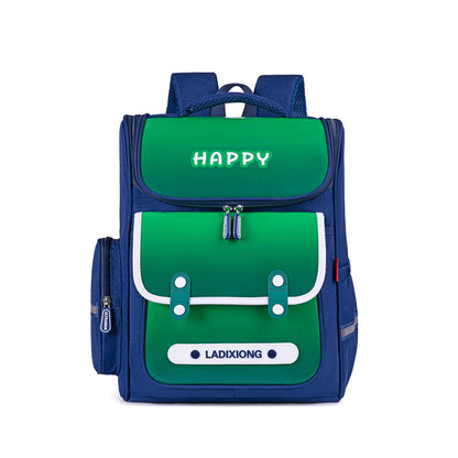 British Style Lightweight And Large Capacity Spine Protection Children's Schoolbag