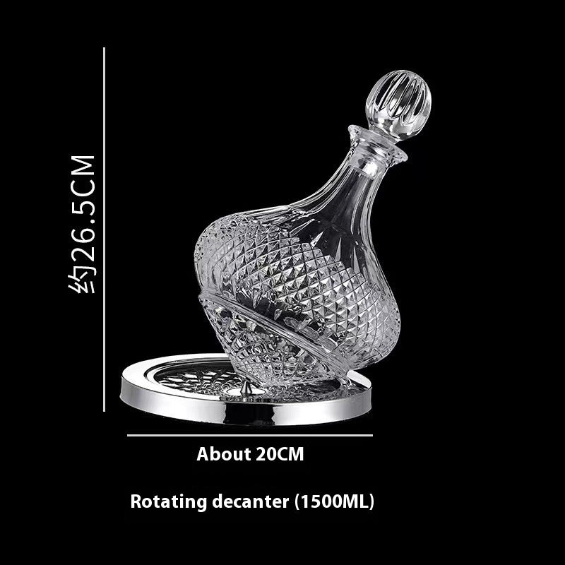 Light Luxury Gold Crystal Rotating Decanter - Gyro Wine Aerator Good-looking Light Luxury Gold Crystal H | Ectron Online