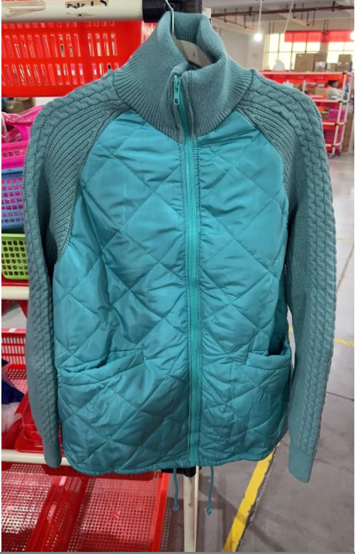 Fashion Stand Collar Zippered Cotton Jacket Stand Collar Cotton Jacket With Pockets | Ectron Online