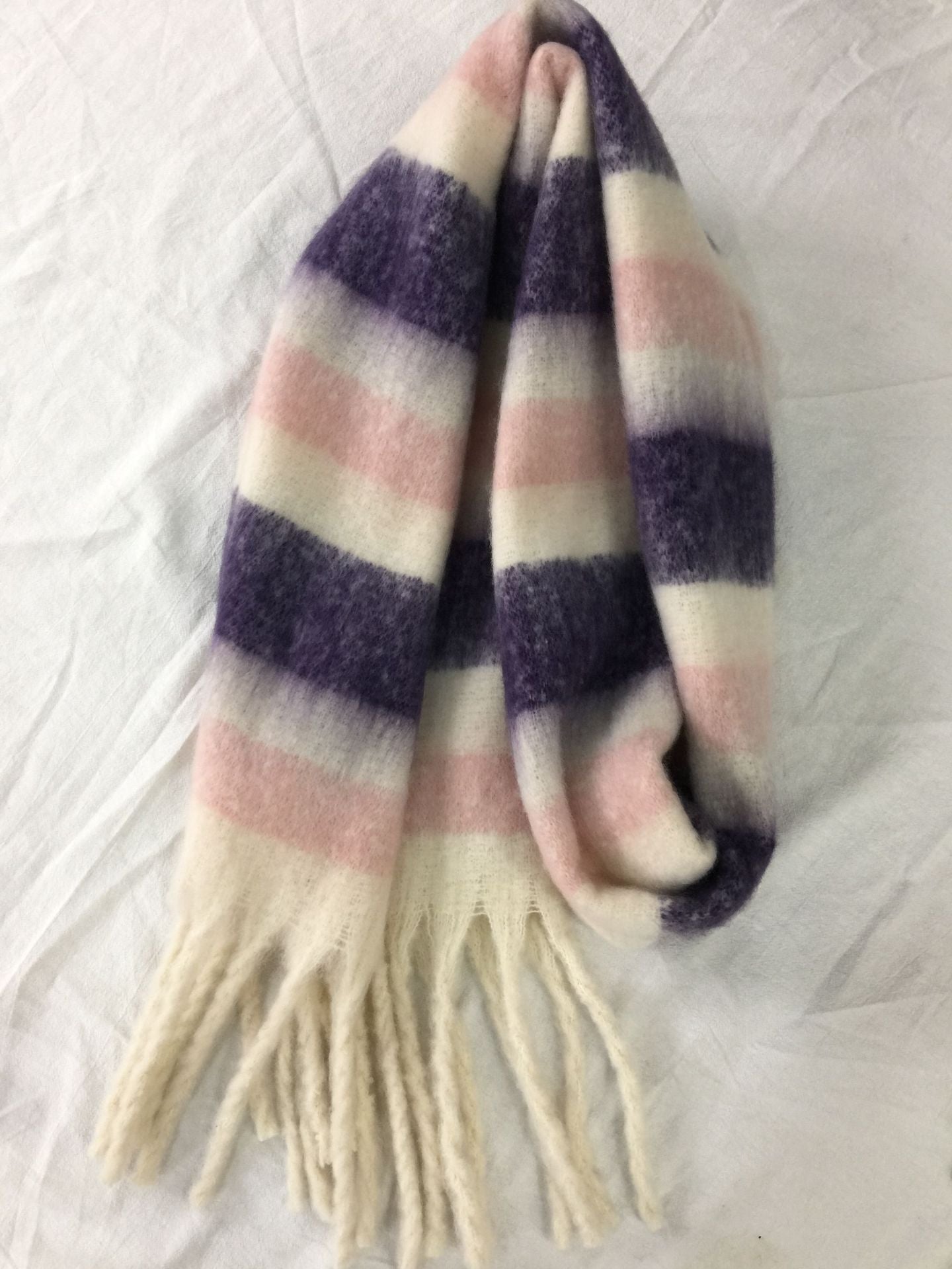 Women's Autumn Colorful Striped Warm Cashmere Plaid Scarf Scarves | Ectron Online
