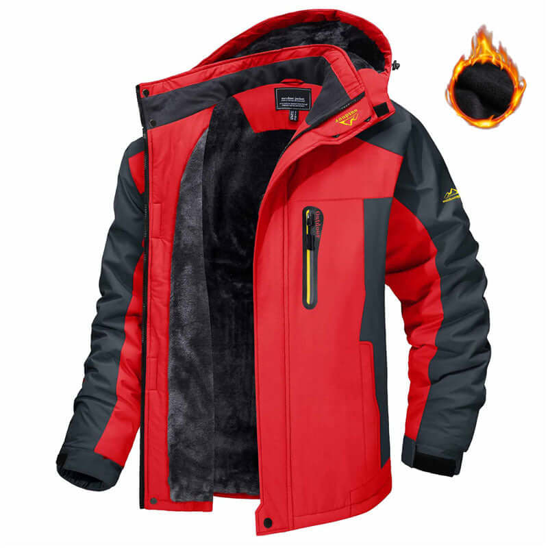 Men's Fleece Lined Hooded Parka Winter Hooded Jacket Fashion Casual Warm | Ectron Online