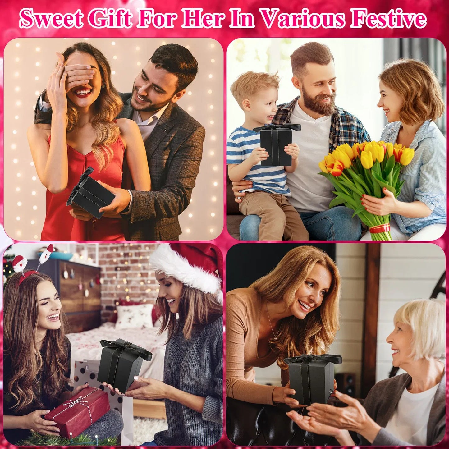 Preserved Red Real Rose with Heart Necklace