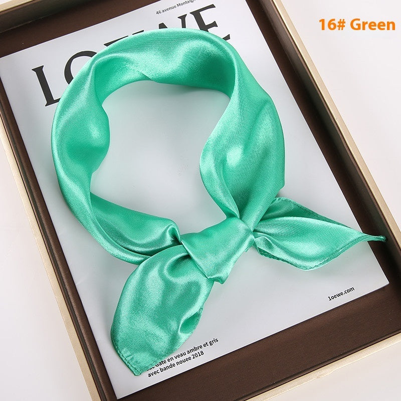 Solid Color Square Scarf - Artificial Silk Elegance Solid Color Square Scarf Artificial Silk | Ectron Online