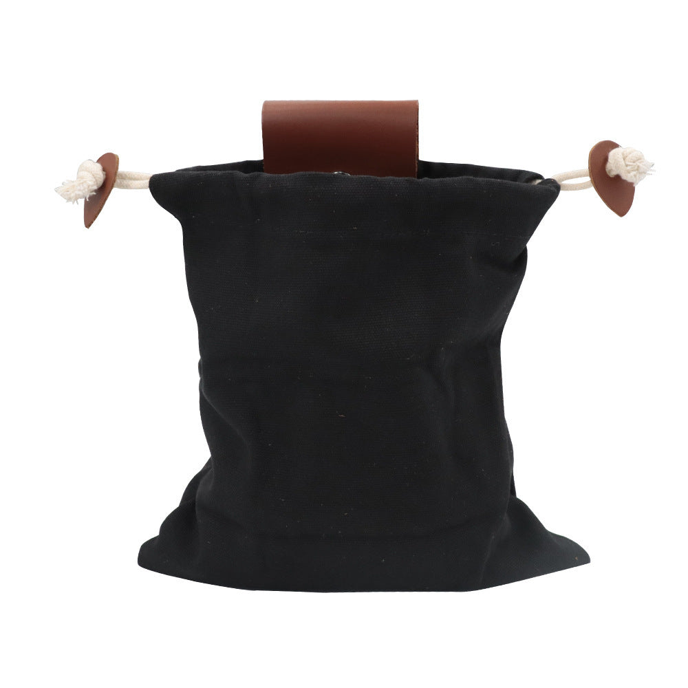 Leather & Canvas Foraging Bag - Collapsible for Hiking & Camping Leather Foraging Bag Mushroom Foraging B | Ectron Online