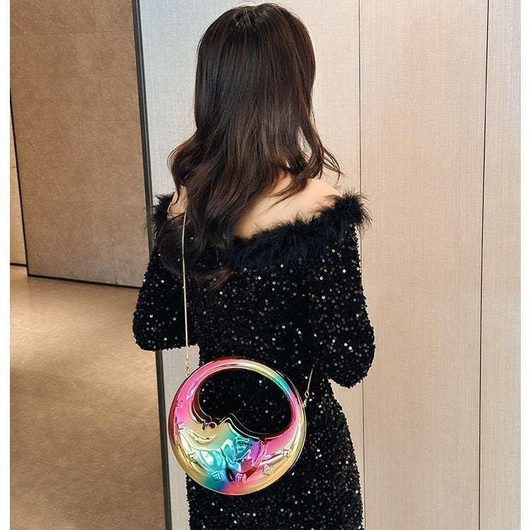 Women's Moon Handbag Niche Creative Shape Shoulder Messenger Bag