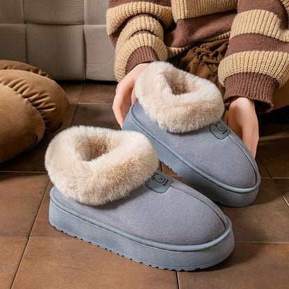 Ankle Wrap Cotton Slippers Women's Fashion Thick Snow Boots