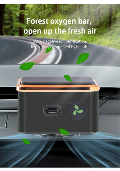 Car Mounted Solar Powered Air Purification  Deodorization Sterilization Disinfection Device