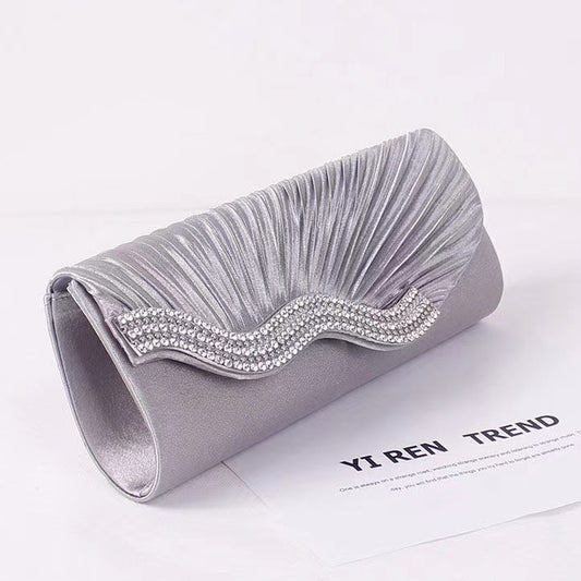 Diamond Dinner Bag Wrinkle Clutch