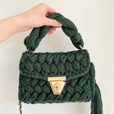 Pure Handmade Rainbow Cloth Strip Bag - Eco-Friendly & Vibrant Pure Handmade Cloth Strip Bag Rainbow | Ectron Online