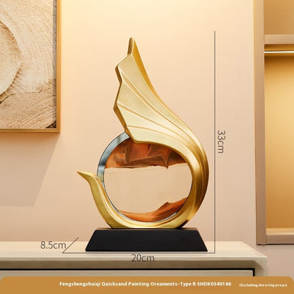 Wind And Water Quicksand Painting Decoration Light Luxury