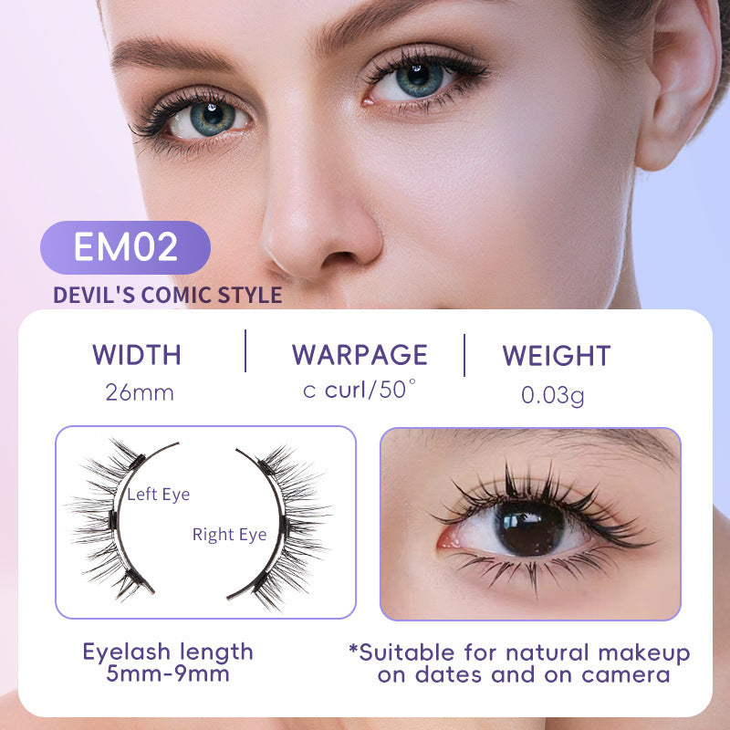 Natural Magnetic Mink False Eyelashes – Soft, Easy to Wear Natural Eyelashes Magnetic Suction False | Ectron Online