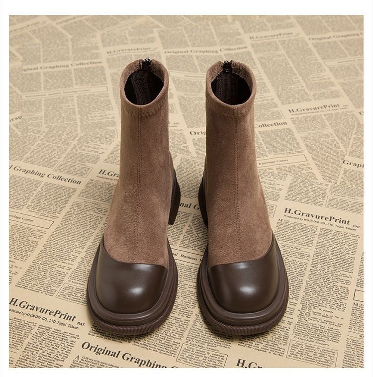 Height Increasing Stitching Short Thick Bottom Chunky Heel Height Increasing Stitching Short Thick | Ectron Online