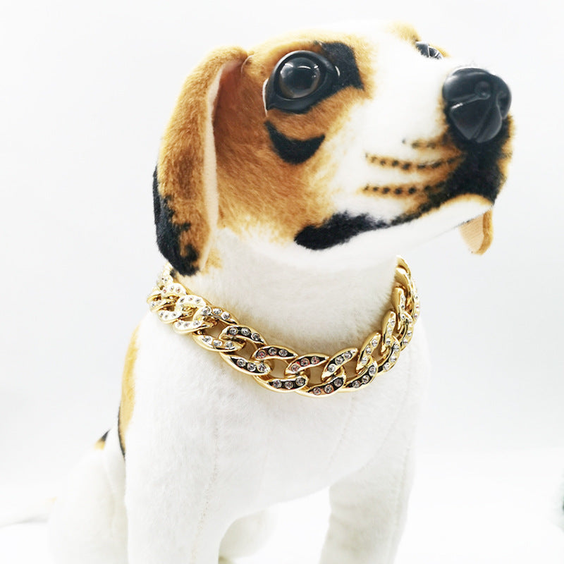 Pet necklace, cat, dog necklace, accessory, pet diamond inlaid gold and silver collar