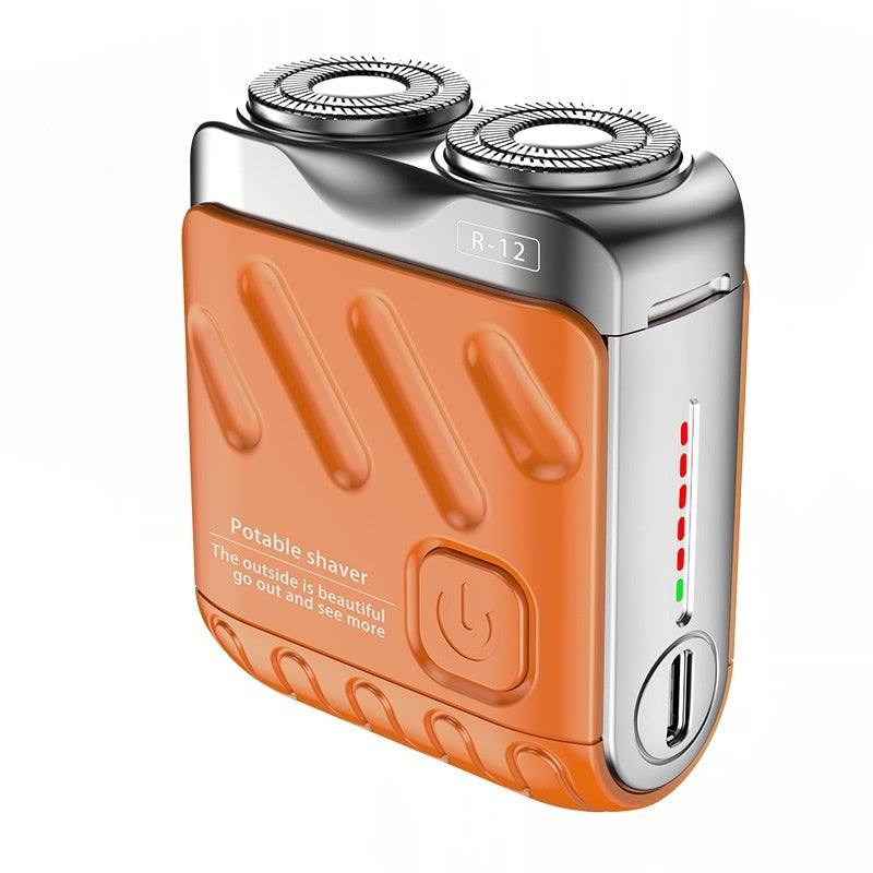 Dual Ring Electric Shaver | Mini Travel Razor for Men Portable Rotary Dual Ring Electric Shave | Ectron Online