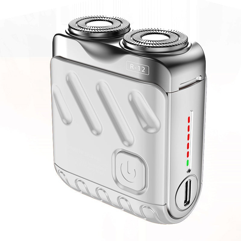 Dual Ring Electric Shaver | Mini Travel Razor for Men Portable Rotary Dual Ring Electric Shave | Ectron Online