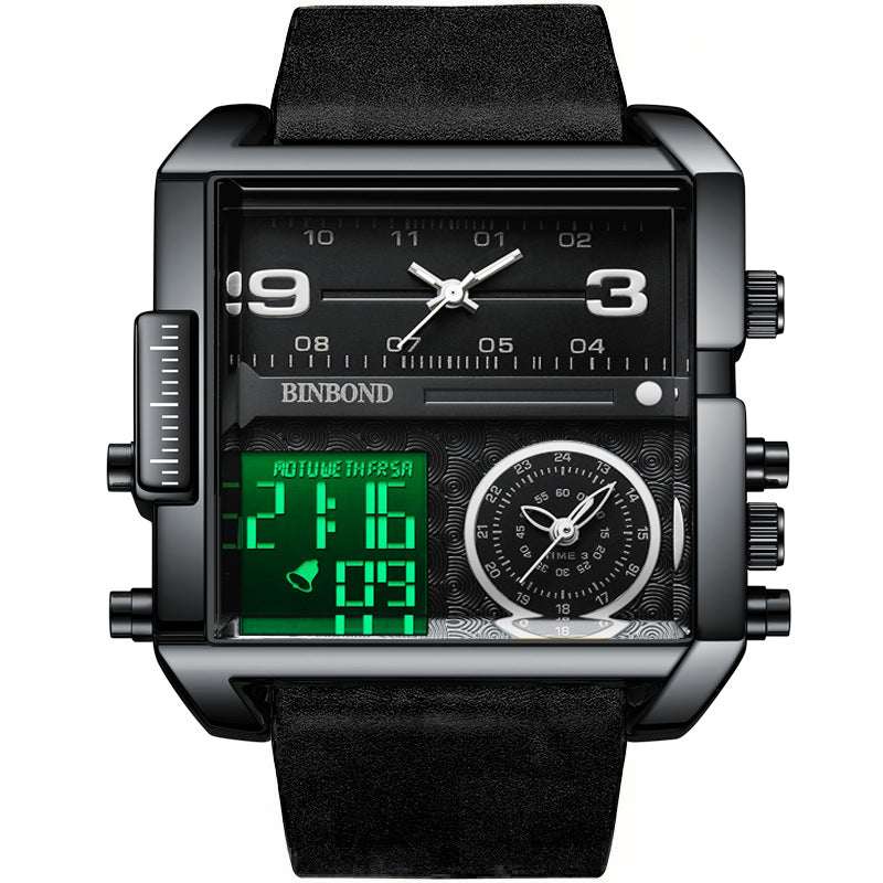 Men's Large Dial Sports Quartz Watch Men's Fashion Large Dial Multi-functiona | Ectron Online