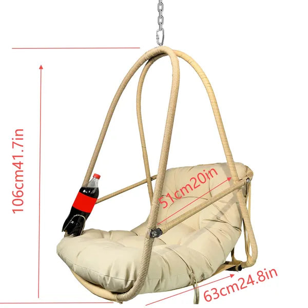Hanging Egg Chair - Indoor & Outdoor Woven Rattan Swing Chair