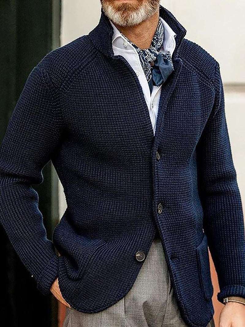 Casual Long Sleeve Knitted Coat Casual Long Sleeve Solid Color Knitted C | Ectron Online