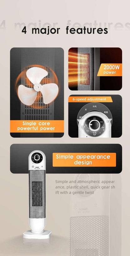 2000W 6-Speed Adjustable Indoor Heater