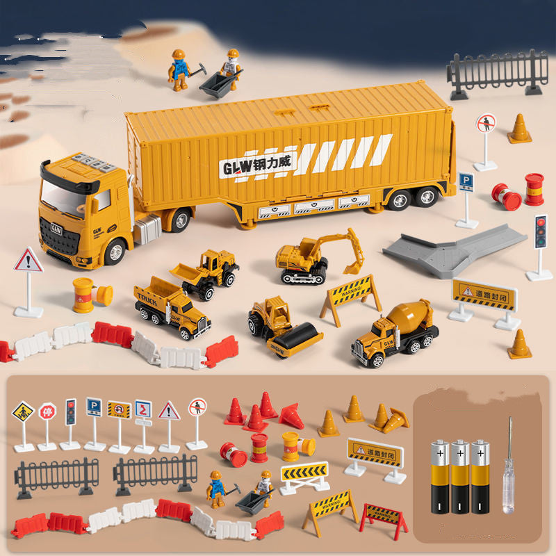 Tower Crane Toy Alloy Engineering Vehicle Set