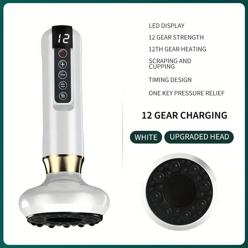 3-in-1 Smart Electric Cupping Massager - 12-Level Scraping Tool Cupping Massager, 12-level Body Scraping | Ectron Online